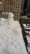  Another snowman looking midtown Manhattan
