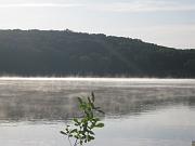  Beautiful morning fog on the lake