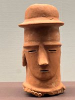  Haniwa man in a hat (Rene Magrittean like hat)